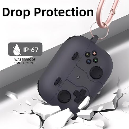 [4 in 1] SKPY Cute Case Compatible with AirPods Pro 3 with Keychain,Lanyard and Cleaning Pen Kit,Soft Silicone Cartoon Game Player Funny Design Shockproof Cover for Women Men in Saudi Arabia
