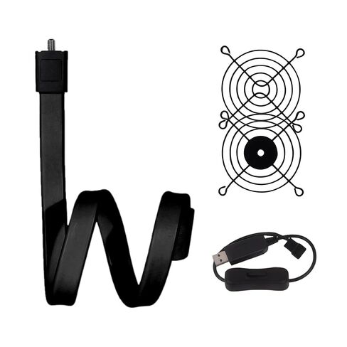 طقم شوايات مروحة 115 مم × 115 مم مع حامل مرن معقوفة، كابل USB Boost 5 فولت 12 فولت 3 سنون / 4 سنون يناسب مروحة الكمبيوتر مقاس 120 مم لمزيد من سيناريوهات التبريد in Kuwait
