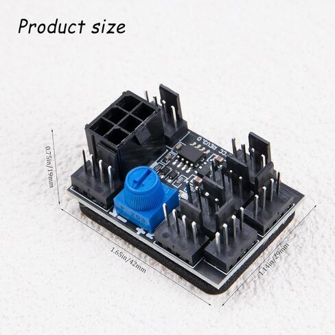 KOOBOOK 2Pcs High-Efficiency PWM PC Fan Hub 6Pin 4Pin Computer Case Fan Speed Controller Voltage Regulator DC12V 17A for Enhanced Chassis Cooling in Saudi Arabia