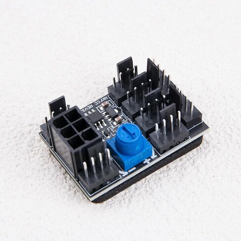 KOOBOOK 2Pcs High-Efficiency PWM PC Fan Hub 6Pin 4Pin Computer Case Fan Speed Controller Voltage Regulator DC12V 17A for Enhanced Chassis Cooling in Saudi Arabia