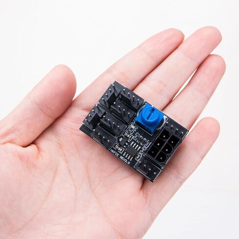 KOOBOOK 2Pcs High-Efficiency PWM PC Fan Hub 6Pin 4Pin Computer Case Fan Speed Controller Voltage Regulator DC12V 17A for Enhanced Chassis Cooling in Saudi Arabia