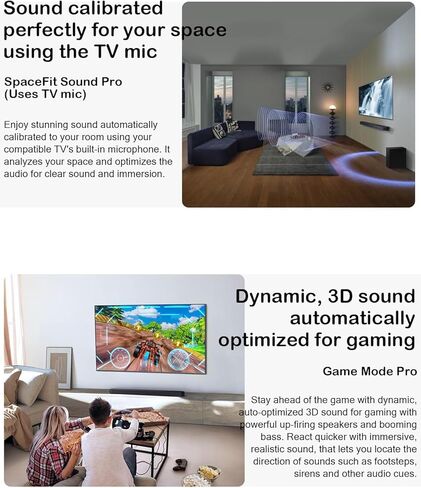 Samsung 3.1.2ch Soundbar, HW-Q600F, with Wireless Subwoofer, Dolby Audio/DTS Virtual:X, Q-Symphony & Game Pro Mode for Immersive TV, Movie, and Gaming Audio in Saudi Arabia