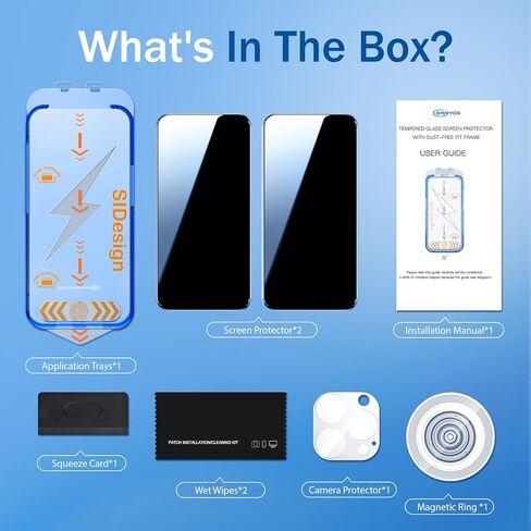 GARYOG 2 Pcs for Iphone 17 Pro Max Screen Protector,Easy Installation | Military Grade 9H Tempered Glass | Ultra HD Clarity | Scratch-Resistan | Anti-Fingerprint|,with Camera Protector Magnetic Ring in Saudi Arabia