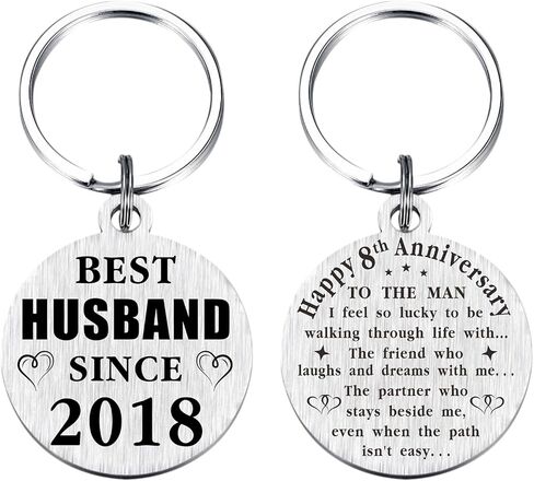 TANWIH 8th Wedding Anniversary Keychain Gifts for Wife, We Still Do Since 2015, 8 Year Anniversary Decoration for Wife, 8 Yr Anniversary for Her in Kuwait