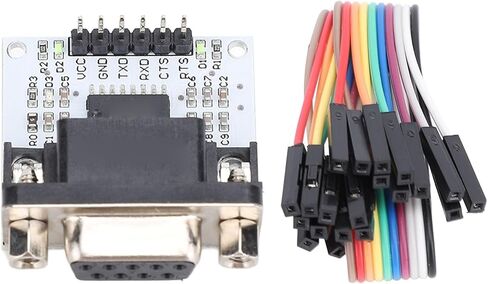 Yoidesu 232 to TTL Serial Port Module, Power Supply SP3232 Chip, DB9 UART Interface 232 Board, LED Indicator, ESD Guard with Versatile Use, Premium Materials for Compact Layout (Female in Saudi Arabia