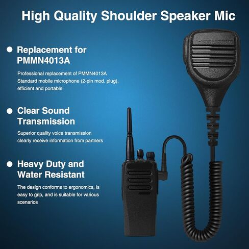 5 Pack PMMN4013a Speaker Microphone for CP200 CP200D PMMN4013 Shoulder Mic with 3.5 mm Jack for Motorola R2 CP100D CP185 BPR40D BPR40 PR400 CLS1110 CLS1410 CLS1110 RDU4100 RMU2040,2 Pin Two Way Radi in Saudi Arabia