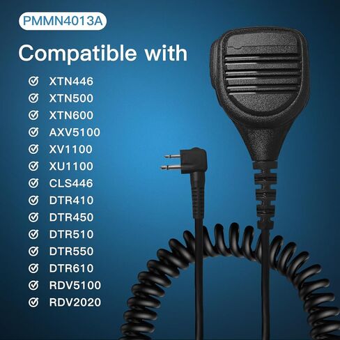5 Pack PMMN4013a Speaker Microphone for CP200 CP200D PMMN4013 Shoulder Mic with 3.5 mm Jack for Motorola R2 CP100D CP185 BPR40D BPR40 PR400 CLS1110 CLS1410 CLS1110 RDU4100 RMU2040,2 Pin Two Way Radi in Saudi Arabia
