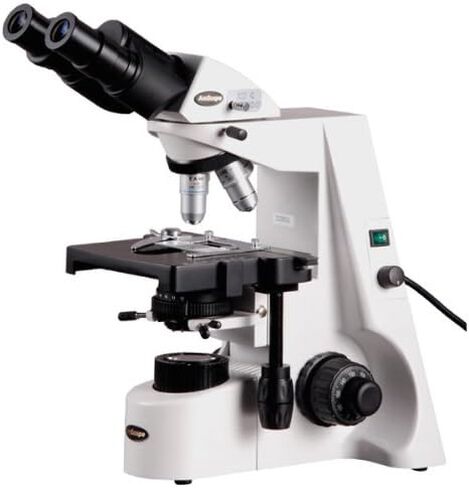 AmScope B690C-DK Siedentopf Binocular Compound Microscope, 40X-2500X Magnification, WH10x and WH25x Super-Widefield Eyepieces, Infinity Objectives, Brightfield/Darkfield (BF/DF), Kohler Condenser, Double-Layer Mechanical Stage in Saudi Arabia