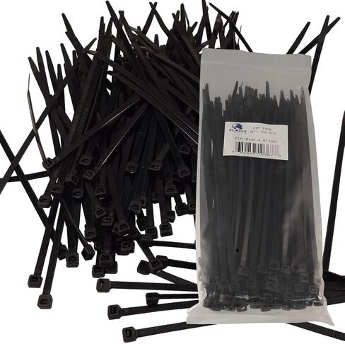 BlueDot Trading 3.6x300 Black Zip ties, 100 pack in Saudi Arabia