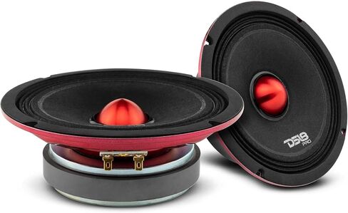 DS18 Premium Car Audio Bundle Mid and High - 2X 6.5 Slim Midrange Shallow Bullet Loudspeaker 500 Watts Peak and 2X 3 Aluminum Super Bullet Tweeter 240 Watts Peak - 4 Speakers in Saudi Arabia