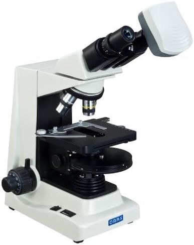 OMAX 40X-1600X Advanced Binocular Phase Contrast Compound Microscope with Plan Turret Phase Contrast Kit and 5.0MP USB Camera in Saudi Arabia