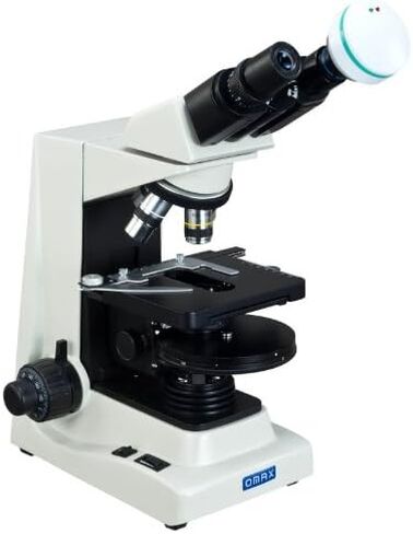 OMAX 40X-1600X Advanced Binocular Phase Contrast Compound Microscope with Plan Turret Phase Contrast Kit and 3.0MP USB Camera in Saudi Arabia