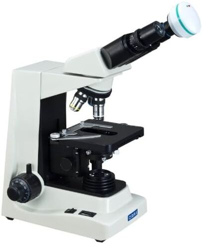 OMAX 40X-1600X مجهر مركب متباين الطور ثنائي العينين مع مجموعة تباين الطور قابلة للتبديل وكاميرا USB 3.0 ميجابكسل in Saudi Arabia