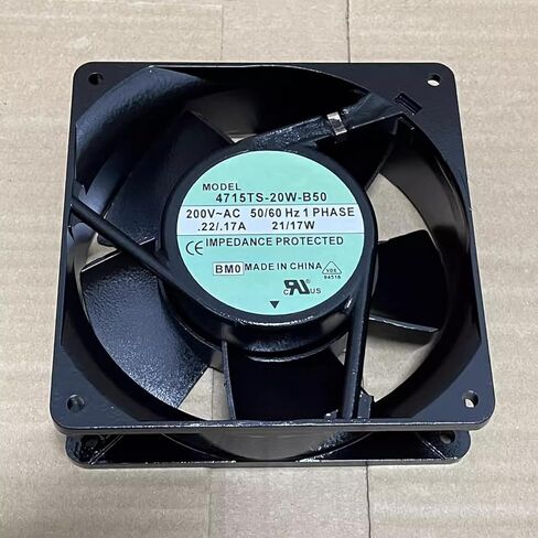 4715TS-20W-B50 مروحة AC200V 0.22/0.17A 21/17 واط 4715TS-20W-B50-BM0 12038 2 دبوس 120x120x38 مللي متر 12 سنتيمتر العاكس مروحة التبريد in Kuwait