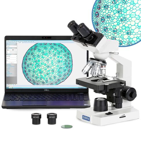OMAX 40X-1600X Lab LED Binocular Compound Microscope with Double Layer Mechanical Stage in Saudi Arabia