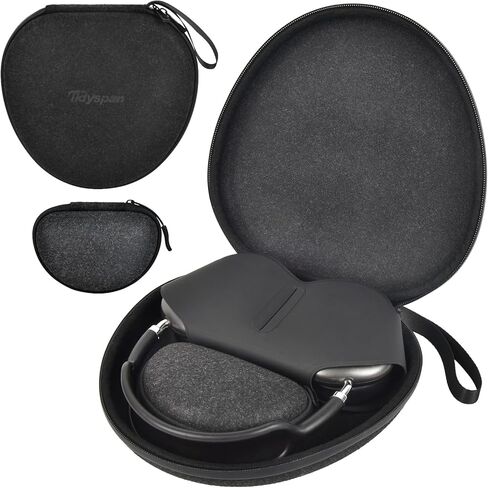 Case for AirPods Max, Felt Travel Storage Organizer with Removable Inner Box,Portable Protective Cover for Apple AirPods Max Accessories, Compatible with Smart Case,Black in Saudi Arabia