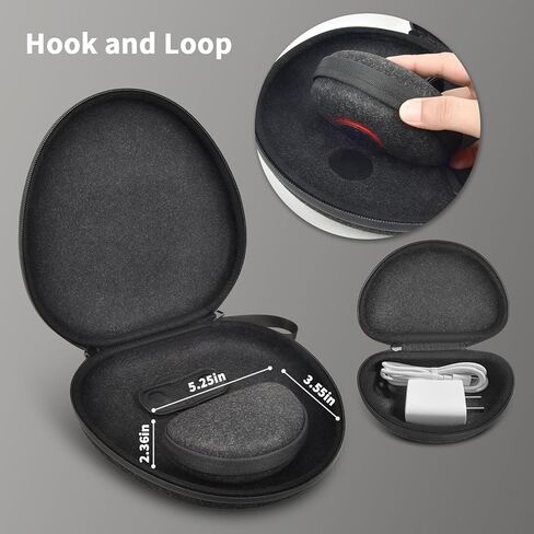 Case for AirPods Max, Felt Travel Storage Organizer with Removable Inner Box,Portable Protective Cover for Apple AirPods Max Accessories, Compatible with Smart Case,Black in Saudi Arabia