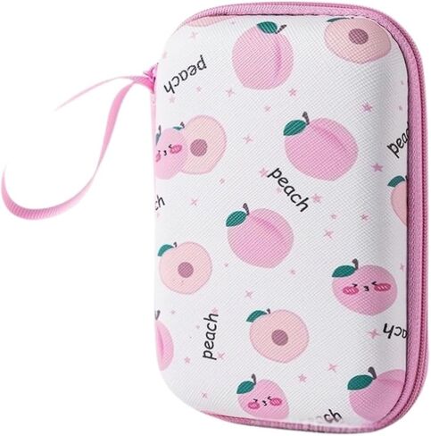 Cute Big Case Portable Storage Box, Electronics for iPhone Accessories Organizer Bag EVA Carrying Case for Earphone Earbuds Wireless Headset U Disk Coin Key Earphone, Pink Butterfly in Saudi Arabia