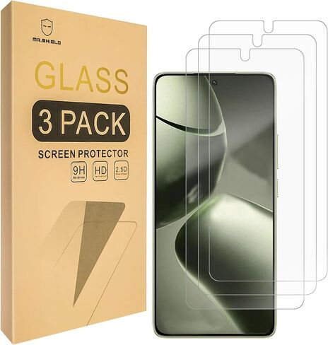 واقي شاشة Mr.Shield متوافق مع Xiaomi 14T / Xiaomi 14T Pro [زجاج مقسى] [3 عبوات] [زجاج ياباني بصلابة 9H] in Saudi Arabia