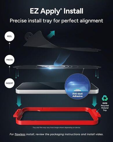 ZAGG InvisibleShield Glass Elite Screen Protector for iPhone 16 Plus/iPhone 15 Plus – 5X Stronger Tempered Glass, Reinforced Edges, Scratch Resistant, Anti-Smudge, Easy Bubble-Free Installation in Saudi Arabia