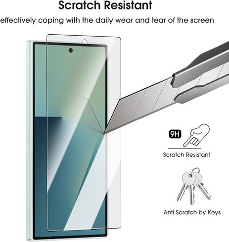 3 PCS Scratch Resistant Tempered Glass Screen Protector for Samsung Galaxy Z Fold 7 HD Clarity Protective Film for Z Fold 7 in Saudi Arabia