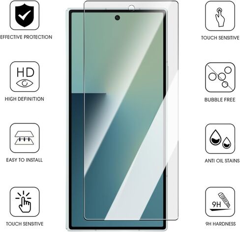 3 PCS Scratch Resistant Tempered Glass Screen Protector for Samsung Galaxy Z Fold 7 HD Clarity Protective Film for Z Fold 7 in Saudi Arabia