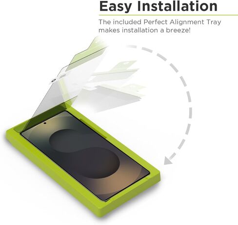 PureGear Maximum Clarity HD Tempered Glass Screen Protector for Samsung Galaxy S25 Ultra (2025), Fingerprint Sensor Compatibility, Case Friendly Fit, Lifetime Replacement (Self Alignment Installation Tray included) in Saudi Arabia
