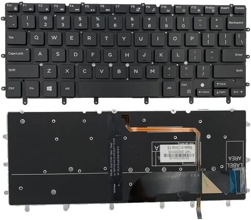 استبدال الكمبيوتر المحمول تخطيط الولايات المتحدة مع لوحة المفاتيح الخلفية لـ DELL XPS 13 9343 9350 9360 Inspiron 15 7547 7548 Inspiron 13 7000 7347 7348 7352 7353 7359 US Backlit 0DKDXH NSK-LS0BW DKDXH in Kuwait