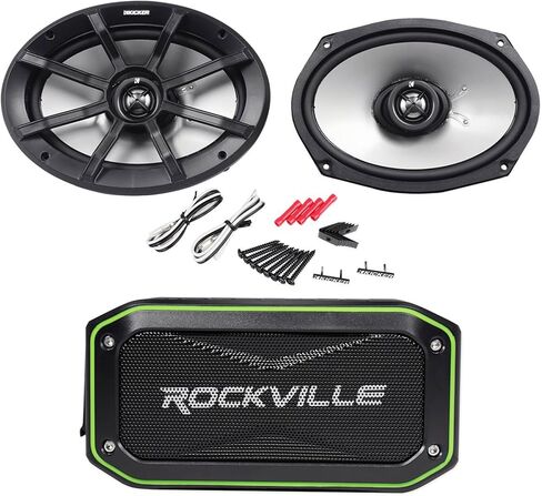 كيكر (2) 40PS694 6x9 180 واط مكبرات صوت للدراجات النارية البحرية + مكبر صوت بلوتوث مجاني in Kuwait