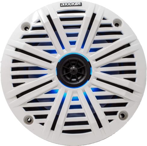 Kicker 6.5" LED Marine Speakers (4 Pair) White Salt Water Grills OEM Replacement Speakers in Kuwait