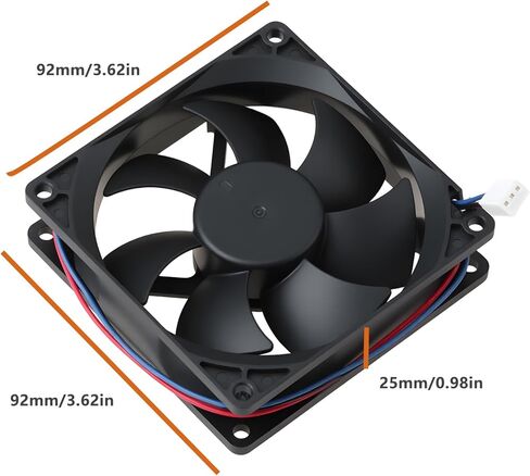SING F LTD 3Pin Desktop Computer Rear Fan DSB0912M 12V/0.19A Compatible with HP Compatible with DELL 92x92x25mm in Saudi Arabia