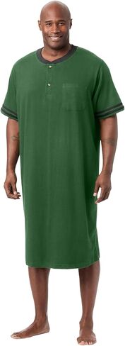 KingSize Men's Big & Tall Short-Sleeve Jersey Henley Nightshirt in Saudi Arabia