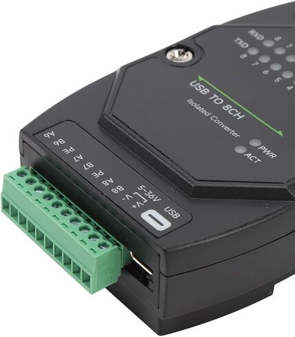 محول USB إلى RS485، محول منفذ تسلسلي معزول 8 قنوات مع مصدر طاقة USB C، تصميم من نوع السكك الحديدية، لنظام التشغيل X، 11 10 8.1 8 7 in Kuwait