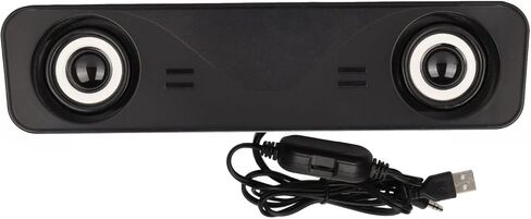 Computer Speaker, USB Powered Stereo Plug and Play Portable Desktop Speaker with Wire Control for PC Laptop in Saudi Arabia