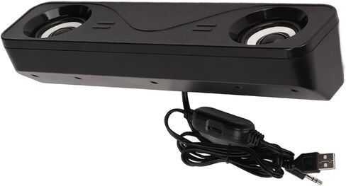 Computer Speaker, USB Powered Stereo Plug and Play Portable Desktop Speaker with Wire Control for PC Laptop in Saudi Arabia