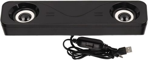Computer Speaker, USB Powered Stereo Plug and Play Portable Desktop Speaker with Wire Control for PC Laptop in Saudi Arabia