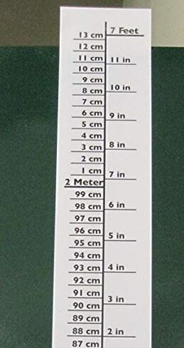 Best Growth Chart Decal 0 to 7 feet DIY Peel and Stick Black & White Backdrop Height Ruler on Wall, Door, Anywhere for Infants Kids Children and Young Adults to Measure cm and inches in Saudi Arabia