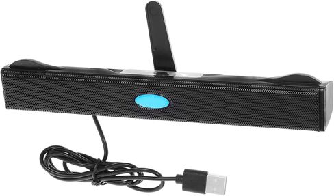 مكبر صوت NUOBESTY USB مكبر صوت أسود صغير الحجم للكمبيوتر المحمول مع صوت محيطي متوافق مع الأجهزة المحمولة اللوحية in Saudi Arabia
