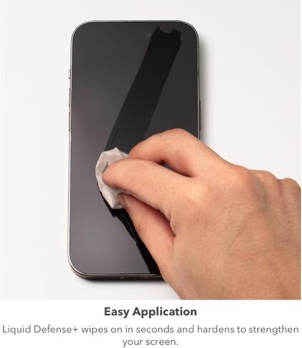 ZAGG InvisibleShield Liquid Defense+ واقي الشاشة مع ضمان إصلاح الشاشة بقيمة 250 دولارًا - حماية معززة بتقنية النانو لهواتف iPhone وSamsung الذكية، والأجهزة اللوحية، والساعات، وسهولة الاستخدام in Saudi Arabia