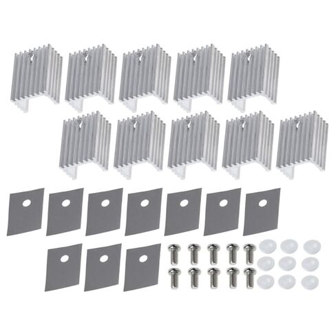 10pcs Aluminum Semiconductor Heat Sink Metal Voltage Regulator Cooling Fin Kit with Insulator Mount for Electronics Cooling in Computer Components in Saudi Arabia