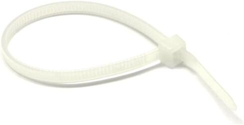CableWholesale 4 بوصة العلاقات كابل النايلون، 18 رطلا. (8 كجم) قوة الشد المحددة للوزن، 100 عبوة من ربطات عنق الكابل ذاتية القفل، باللون الأبيض in Kuwait