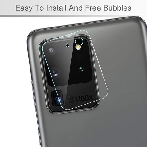 Orzero (4 Pack) Camera Lens Protector Compatible for Samsung Galaxy S20 Ultra, Protector de Cámera Flexible Glass (Not Tempered Glass) (2.5D Arc Edges),HD Anti-Scratch Bubble-Free in Saudi Arabia