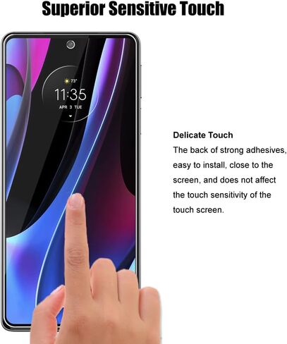 3 Pack Screen Protector For Motorola Edge+ (2022) / Edge Plus/Edge Plus 5G UW (2022) / Edge 30 Pro Tempered Glass, Anti Scratch, HD Clear in Saudi Arabia