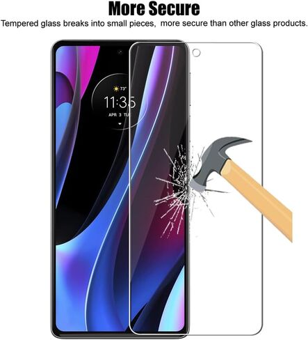 3 Pack Screen Protector For Motorola Edge+ (2022) / Edge Plus/Edge Plus 5G UW (2022) / Edge 30 Pro Tempered Glass, Anti Scratch, HD Clear in Saudi Arabia
