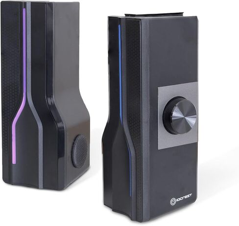 Desktop USB Powered 2-in-1 Soundbar Stereo Speaker, RGB LED Light in Saudi Arabia