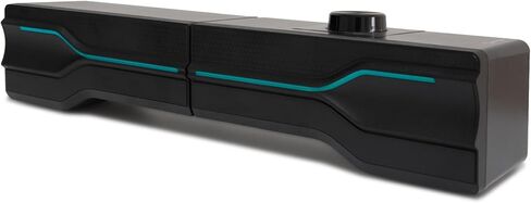 Desktop USB Powered 2-in-1 Soundbar Stereo Speaker, RGB LED Light in Saudi Arabia