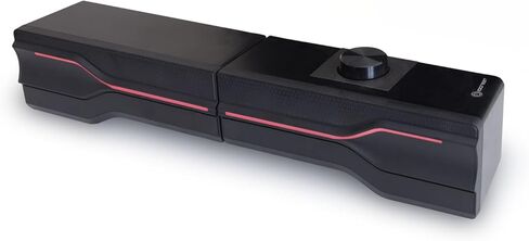Desktop USB Powered 2-in-1 Soundbar Stereo Speaker, RGB LED Light in Saudi Arabia