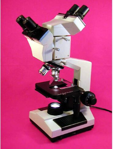 AmScope D200A مجهر مركب ثنائي الرؤية، أهداف WF10x وWF16x، تكبير 40X-1600X، Brightfield، مكثف NA Abbe 1.25، مرحلة ميكانيكية، مضاد للعفن in Saudi Arabia