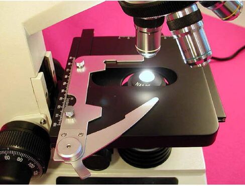 AmScope D200A مجهر مركب ثنائي الرؤية، أهداف WF10x وWF16x، تكبير 40X-1600X، Brightfield، مكثف NA Abbe 1.25، مرحلة ميكانيكية، مضاد للعفن in Saudi Arabia