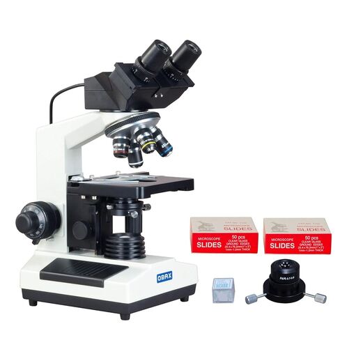 OMAX 40X-2000X Digital Darkfield Binocular Compound Microscope with Built-in 3.0MP USB Camera and Dry Darkfield Condenser and 100 Pieces Glass Slides and Covers in Saudi Arabia